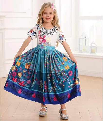 Vista 3 de iTvTi Encanto Mirabel - Vestido para niñas, disfraz de princesa Isabela