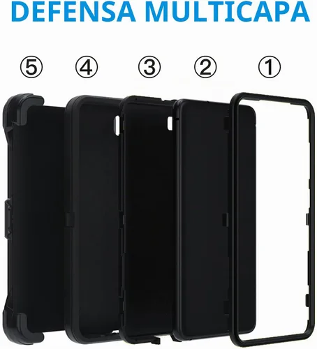Vista 6 de NUFR Funda resistente para Samsung Galaxy S21 FE 5G, protección de grado militar, a prueba de golpes, a prueba de caídas, a prueba de polvo, (negro)