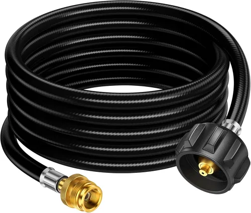 Vista 11 de Manguera Adaptadora de Propano de 4 Pies de 1lb a 20lb, Adaptador de Propano de 20lb a 1lb Convertidor, Manguera Adaptadora de Tanque de Propano