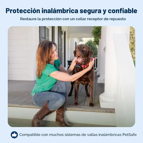 Vista 3 de PetSafe Sistema inalámbrico de contención de valla para mascotas, collar receptor solo para perros y gatos de más de 8 libras, resistente al agua