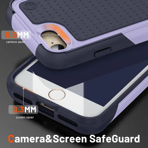 Vista 298 de Jeylly Funda para iPhone SE/Funda para iPhone 5S, Exterior de Plástico Duro que Absorbe Golpes + Interior de Silicona de Goma Defensor contra