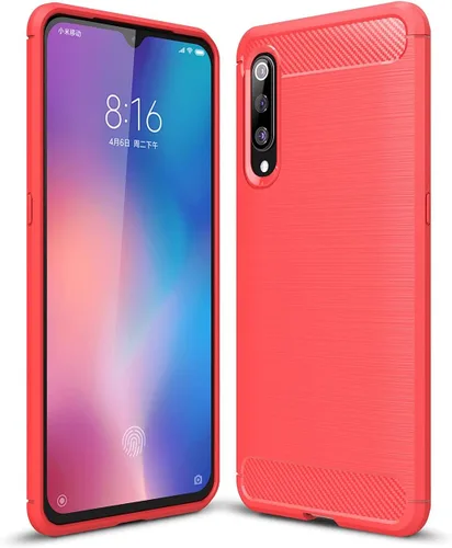 Vista 10 de Funda para Xiaomi Mi 9 - Funda delgada de absorción de impactos de fibra de carbono (negro)