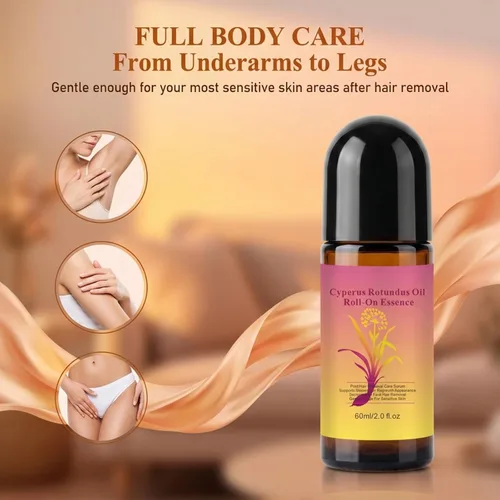 Vista 5 de Aceite natural Cyperus Rotundus para la reducción del cabello, aceite de depilación suave no irritante, hidrata profundamente y calma la piel