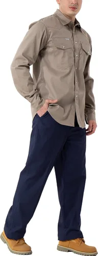 Vista 8 de GUARDEVER NFPA2112 - Camisa ignífuga para hombre, 100 % C, 9.1 onzas, NFPA2112