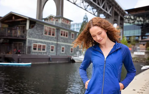 Vista 9 de Cutter & Buck Adapt Eco Knit Hybrid - Chaqueta con cremallera completa para mujer