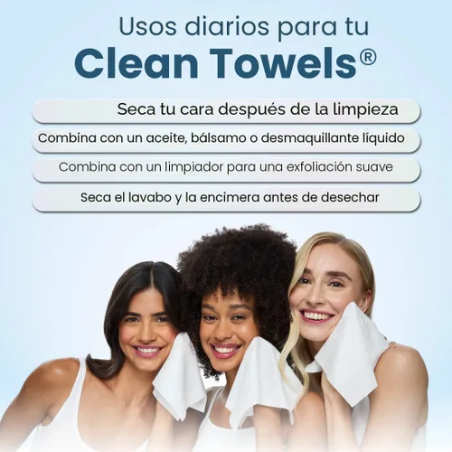 Vista 9 de Clean Skin Club Toallas Limpias® XL Paquete de Variedad para Vacaciones Caja de Regalo de 4 Paquetes – Juego de Regalo de Toallas Faciales