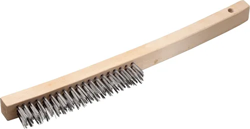 Vista 4 de Mercer Industries 191200 - Cepillos de dientes de soldadores con mango de madera de 6-7/8" x 1/2", alambre de latón (paquete de 36)