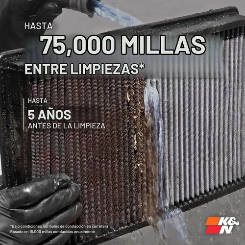 Vista 5 de K&N, 33-2233, filtro de aire de repuesto de alto rendimiento
