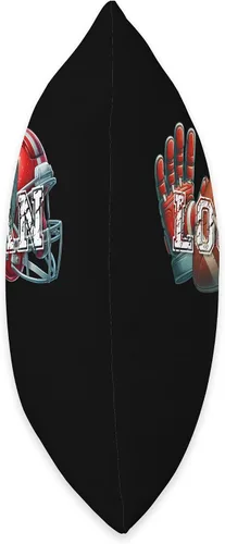 Vista 2 de Logan Football - Almohada con nombre personalizado