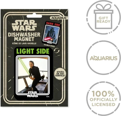 Vista 7 de Aquarius Star Wars - Letrero magnético de doble cara con texto en inglés «Light Side» y «Dark Side» – Mercancía y coleccionables con licencia
