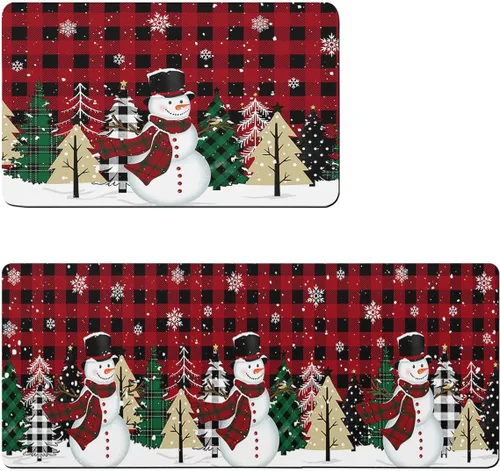 Vista 6 de Tapete de baño con diseño de muñeco de nieve a cuadros para bañera, tapete antideslizante de secado rápido y absorbente, tierra de diatomeas