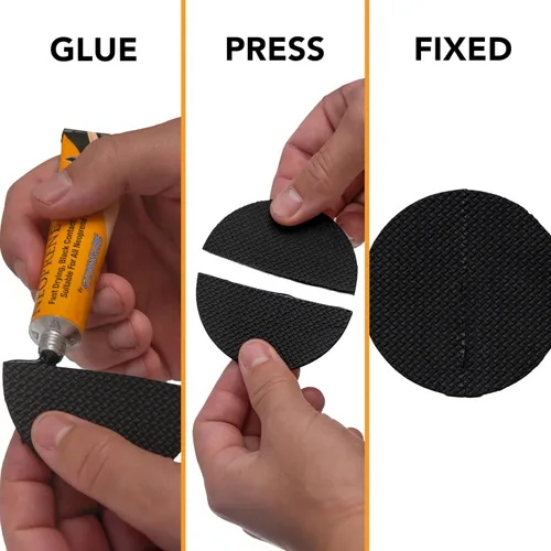 Vista 3 de Adhesivo de reparación de neopreno Queen (0.53 oz) – Adhesivo de contacto de unión rápida para reparaciones de neopreno rápidas y duraderas