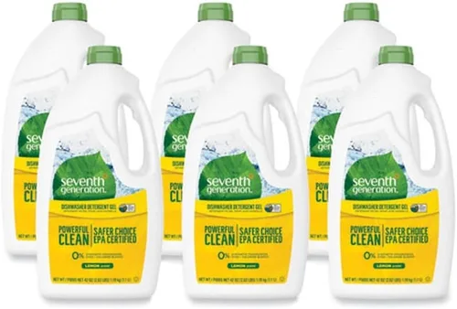 Vista 9 de Gel de lavavajillas automático Seventh Generation Free and Clear, 42 onzas - 6 por caja.