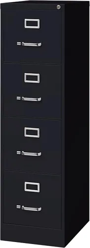 Vista 4 de Archivador vertical de ancho de letra comercial de 4 cajones, 22" de profundidad - negro