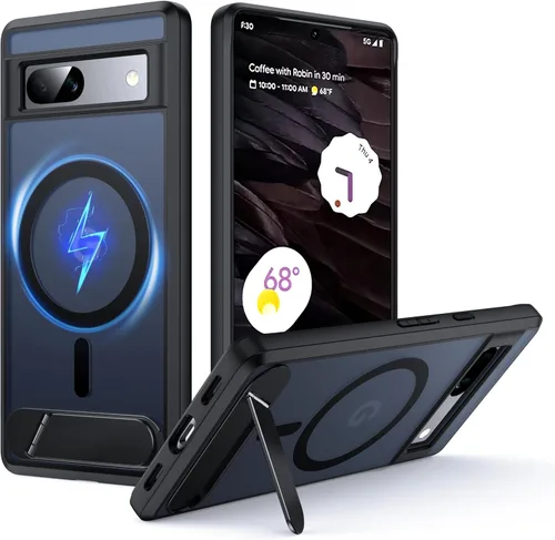 Vista 33 de Serie Soft Touch para Funda Google Pixel 7a, [Antihuellas] [Ajuste Delgado] con Protección Militar Borde de Silicona [A Prueba de Golpes]