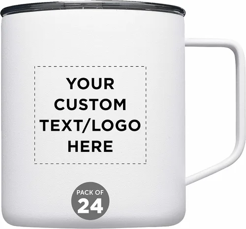 Vista 12 de Kenai - Tazas de viaje personalizadas con recubrimiento en polvo, 13.5 onzas, juego de 24, paquete personalizado a granel, doble pared, perfectas