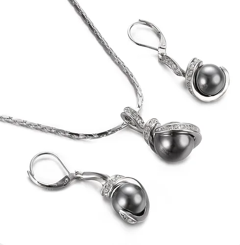 Vista 4 de Yoursfs 18 KGP - Juego de joyas de nudo vintage con clip para collar