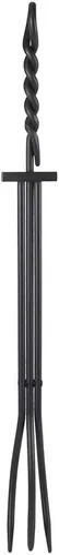 Vista 3 de Minuteman International Herramienta individual con mango de cuerda, pinzas para chimenea, estándar de 28 pulgadas, color negro
