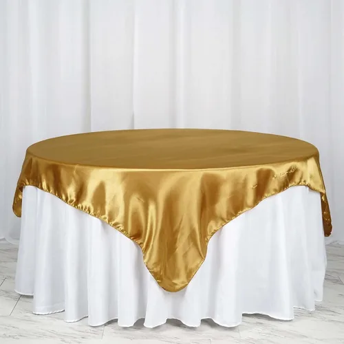 Vista 15 de Efavormart Paquete de 5 Sobremanteles Cuadrados de Satén de 60" para Decoraciones de Mesa de Bodas, Catering y Fiestas, Cubierta de Mantel Negro