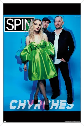 Vista 13 de Trends International SPIN Magazine - Póster de pared CHVRCHES 21, 14.725 x 22.375 pulgadas, versión enmarcada de madera de granero