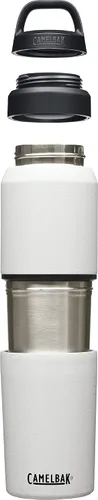Vista 8 de CamelBak MultiBev - Botella de agua con aislamiento de acero inoxidable y taza de viaje Blanco