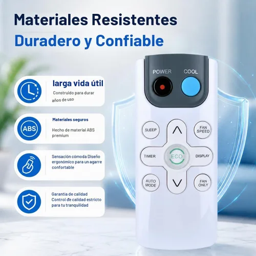Vista 3 de ZWP GYKQ-71E - Control remoto de aire acondicionado para ventana 2-Blanco