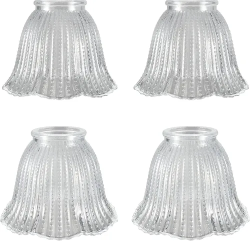 Vista 7 de Aspen Creative 23178-65-4 Pantalla de vidrio de repuesto para ventilador de techo con forma de campana de alabastro transicional, ajuste de 2-1/8