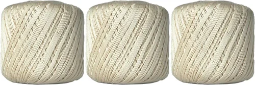 Vista 15 de Hilo de croché Threadart, 100 % algodón, talla 10 Soft pure cotton crochet thread for lace, doilies, amigurumi and crafts. Smooth finish with