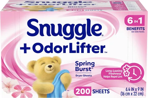 Vista 15 de Snuggle SuperFresh - Hojas para secadora, 200 unidades, brisa matutina