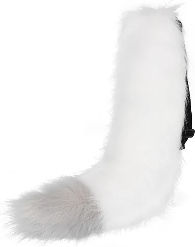 Vista 8 de Cola de zorro de 25.6 in (25.6 pulgadas) lobo gato cola larga de felpa suave y esponjosa, accesorios de fiesta de juegos de rol de Halloween