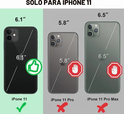 Vista 2 de Silverback Funda para iPhone 11 con soporte de anillo, oro transparente Claro Dorado