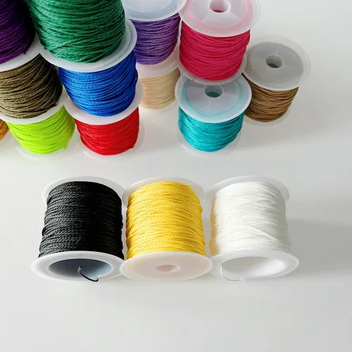 Vista 3 de Cordón de poliéster encerado,Hilo de pulsera de 20 rollos,Cordón encerado para la fabricación de joyas, harnico0062