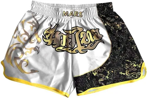 Vista 14 de O2TEE ¡Nuevo! Más de 10 estilos Muay Thai Shorts Combat Fight MMA Boxer Boxing Trunks Negro dragón