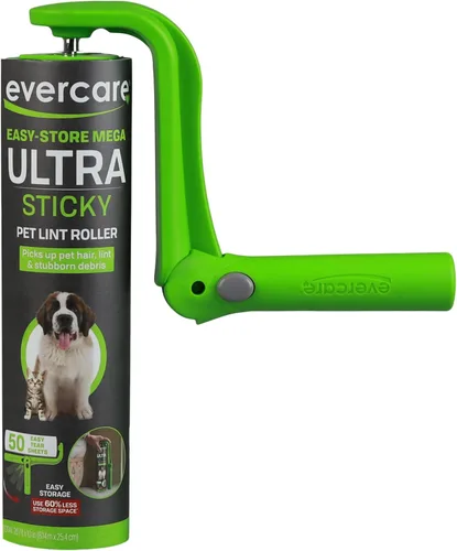 Vista 10 de Evercare Recambio de Rodillo Quitapelusas Mega Multiusos para Pelo de Mascotas de 10", 50 Hojas – Rodillo Adhesivo para Pelo de Mascotas, Removedor