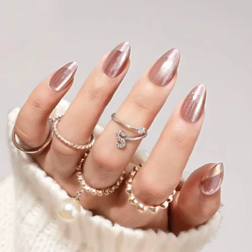 Vista 3 de 30 uñas postizas a presión de almendra, ajuste supremo y uñas de gel suave natural, 15 tamaños, kit de uñas postizas reutilizables con caja