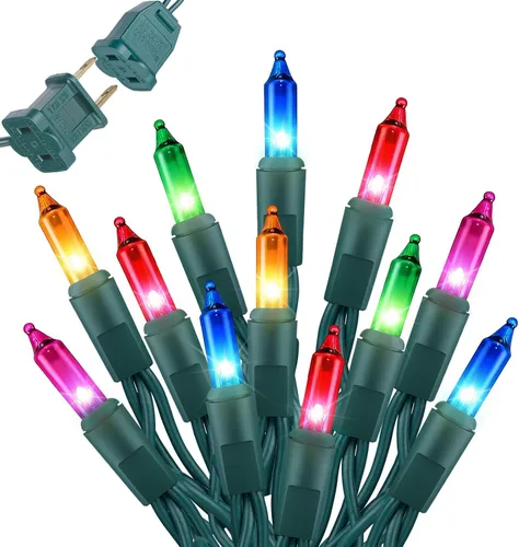 Vista 17 de Guirnalda de luces incandescentes púrpura de 20 pies para decoración de fiesta