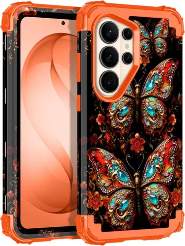 Vista 27 de Rancase para Galaxy S25, Funda de tres capas, protección resistente a los golpes, paraguas de plástico duro + funda protectora de goma de silicona