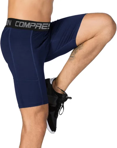 Vista 4 de Pantalones cortos de compresión para hombre, 3