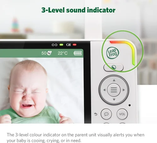 Vista 9 de LeapFrog Monitor de bebé LF925HD con cámara y audio, monitor de bebé de acceso remoto WiFi de 1080p, cámara panorámica e inclinación de 360°, zoom