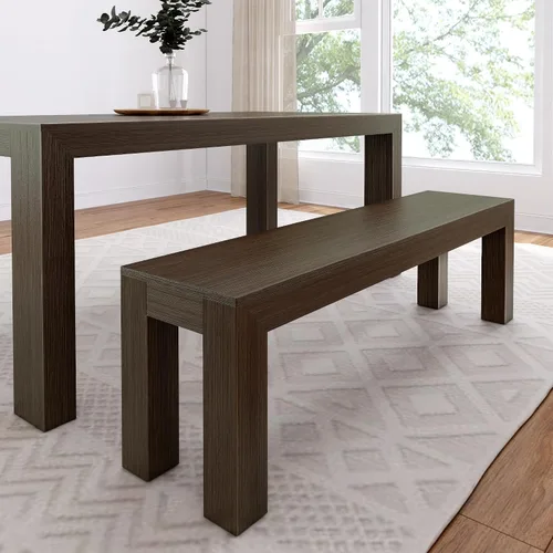 Vista 29 de Plank+Beam Mesa de comedor de 48 pulgadas, mesa de cocina de madera maciza de 48 pulgadas, mesa de comedor rectangular para comedor, oficina