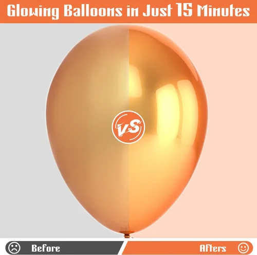 Vista 2 de Solución de brillo de globos, aerosol brillante para globos de látex