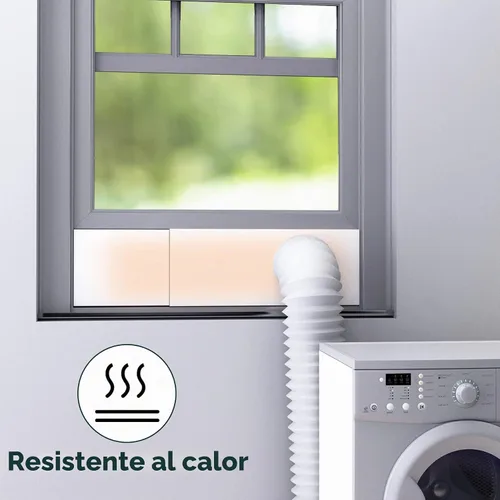 Vista 6 de Flehomo Kit de ventana de ventilación de secadora, kit de ventilación de secadora para manguera de secadora de 4 pulgadas de diámetro, kit