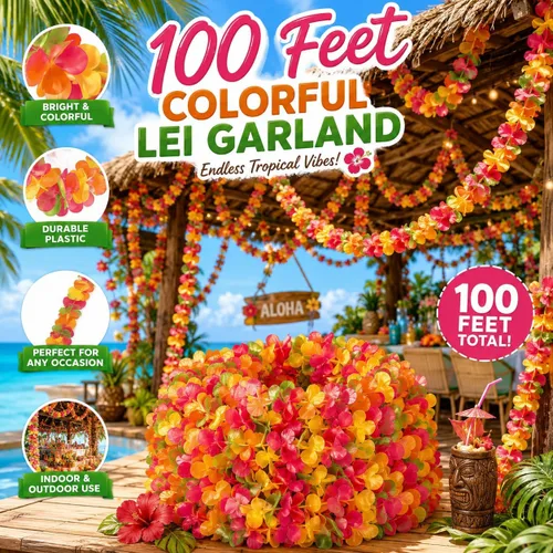 Vista 2 de Guirnalda hawaiana de plástico de la marca Fun Express