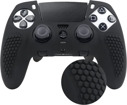Vista 2 de RALAN Fundas de silicona para controlador con 8 agarres de pulgar, compatibles con PS5 Dualsense Edge Controller Play Station 5, accesorios a prueba