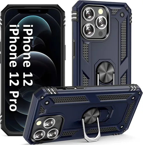 Vista 25 de ADDIT i Phone 12 Mini - Funda para iPhone 12 Mini, con anillo de soporte, soporte ajustable, grado militar, protección resistente, a prueba