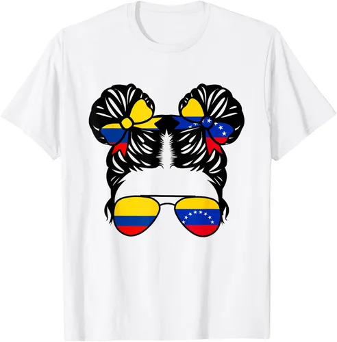 Vista 66 de Camiseta Half Colombian Half Venezolan Girl Colombia Kids Heritage, Gris