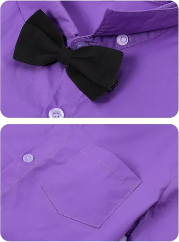 Vista 60 de A&J DESIGN Conjunto de ropa formal para niños pequeños con tirantes y tirantes