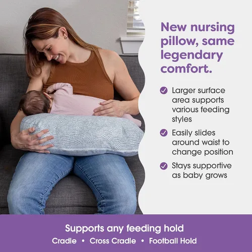 Vista 2 de Boppy Almohada de lactancia, Bare Naked - Almohada más grande y con mayor soporte para lactancia y alimentación con biberón con mayor elevación
