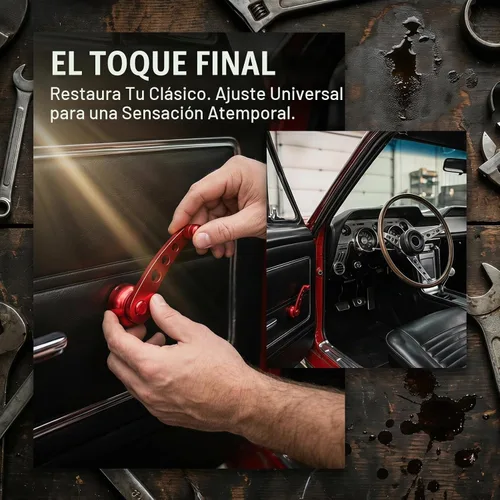 Vista 6 de BESPORTBLE Juego universal de reemplazo de manivela de ventana de automóvil con 3 adaptadores, accesorios de montaje y clip de retención