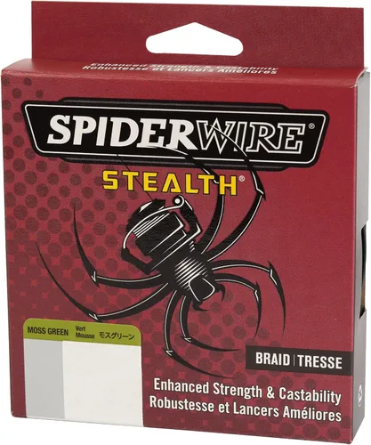 Vista 5 de Spiderwire Stealth Braid 3000 Yardas Verde musgo